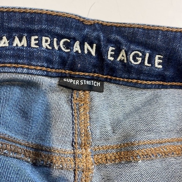 American Eagle Super Stretch Hi-Rise Skinny Super Stretch Jeans Size 4 Long Blue - Picture 7 of 8